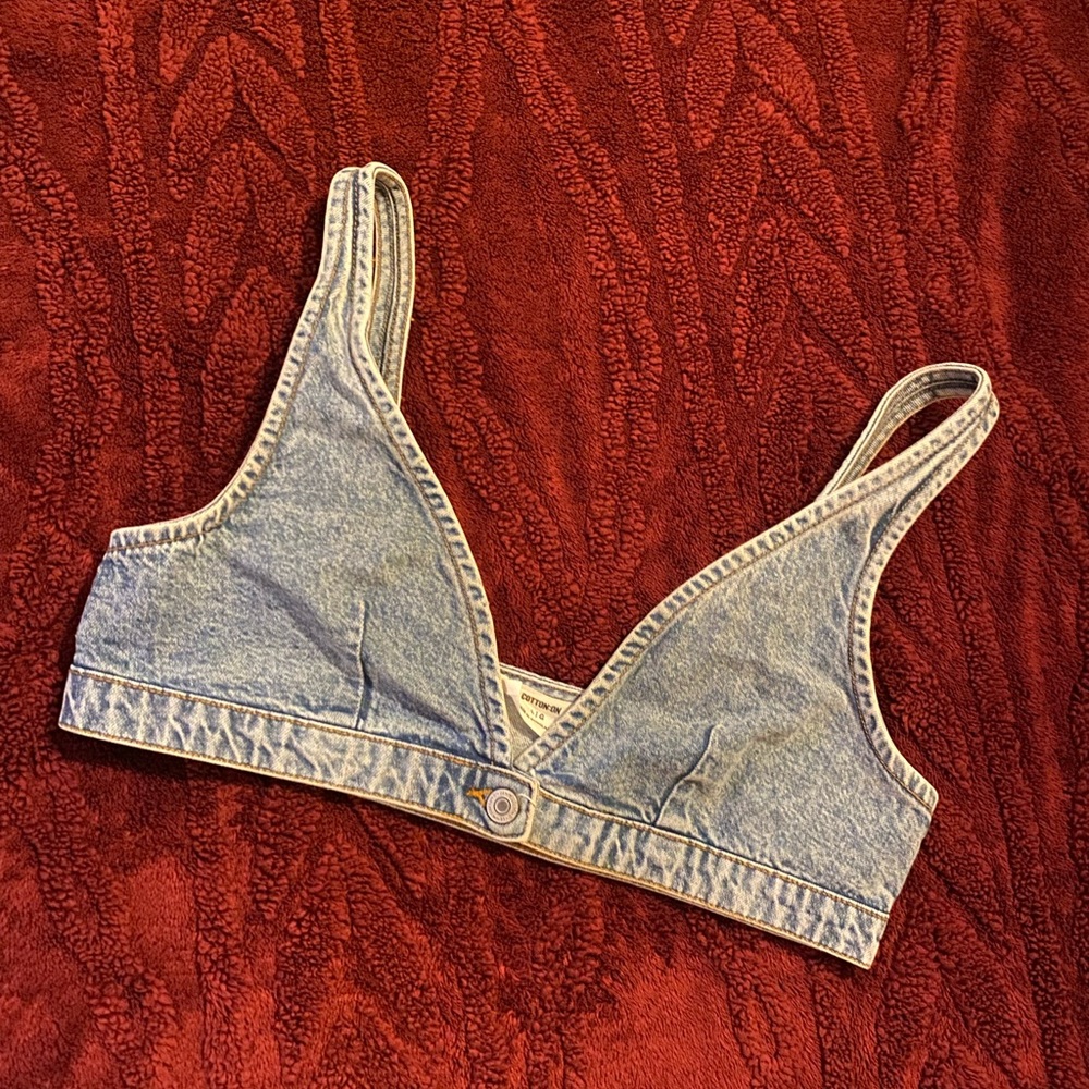 Denim Bra Top